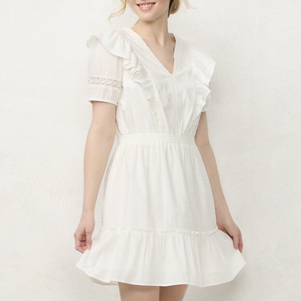 Lauren Conrad white dress. Size small